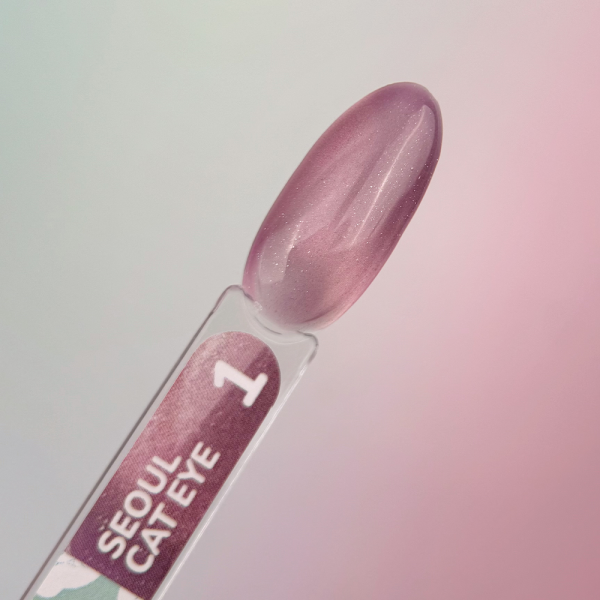 Гель-лак котяче око You Are Cute Color Seoul Cat Eye №1, пудро-рожевий, 5 мл