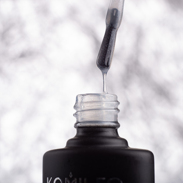 Топ без липкого шару Komilfo No Wipe Glitter Top, з гліттером, 8 мл (HEMA/TPO free)
