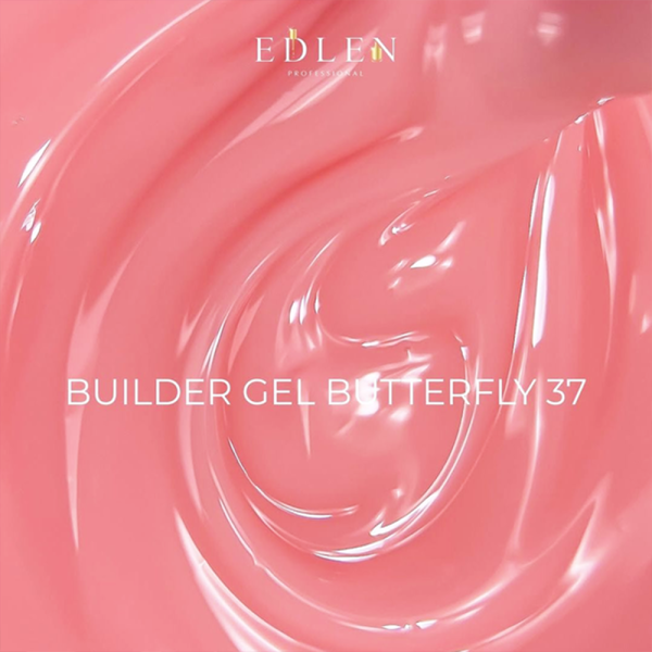 Змінний картридж Edlen Builder Gel Butterfly №37 - гель для нарощування, нюдово-рожевий, 15 мл