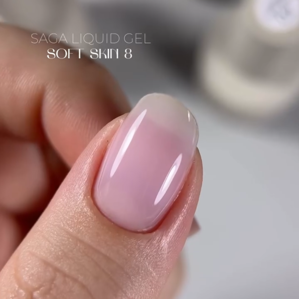 Рідкий гель SAGA Professional Liquid Soft Skin Gel №08, прозоро-ліловий, 15 мл