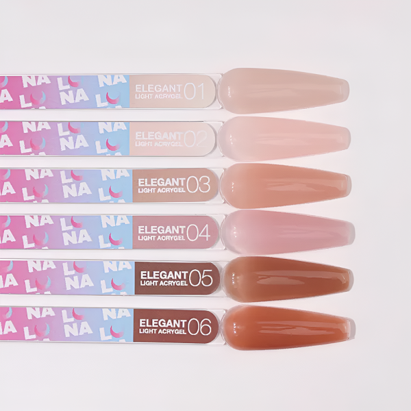 Рідкий акрил-гель LUNA Elegant Light Acrygel №02, ніжно-рожевий, 13 мл