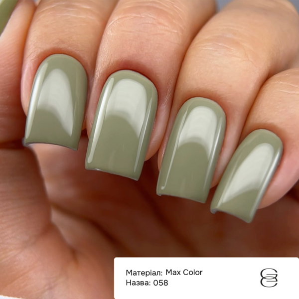 Гель-лак GEMELY Max Color №058, пастельно-оливковый, 6 мл