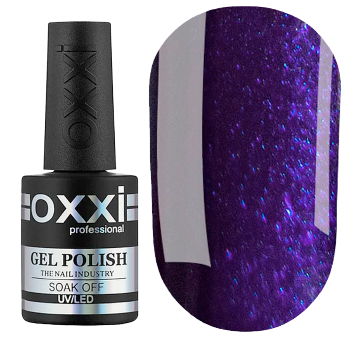 Гель-лак OXXI Professional №053, темний фіолетовий з блакитним мікроблиском, 10 мл