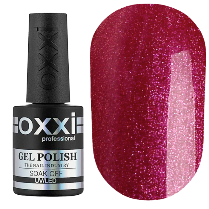 Гель-лак OXXI Professional №086, розовая фуксия с микроблееском, 10 мл