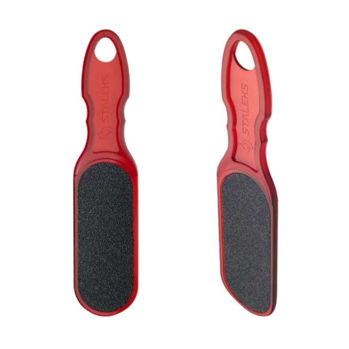 Тёрка для стоп пластиковая Staleks Classic 10 Type 3, 60/80 грит (красная)