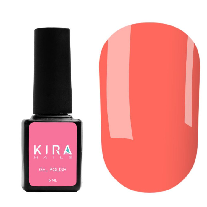 Гель-лак Kira Nails №018 (світло кораловий, емаль), 6 мл