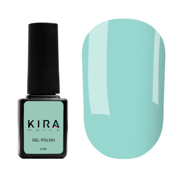 Гель-лак Kira Nails №026 (світлий бірюзовий, емаль), 6 мл