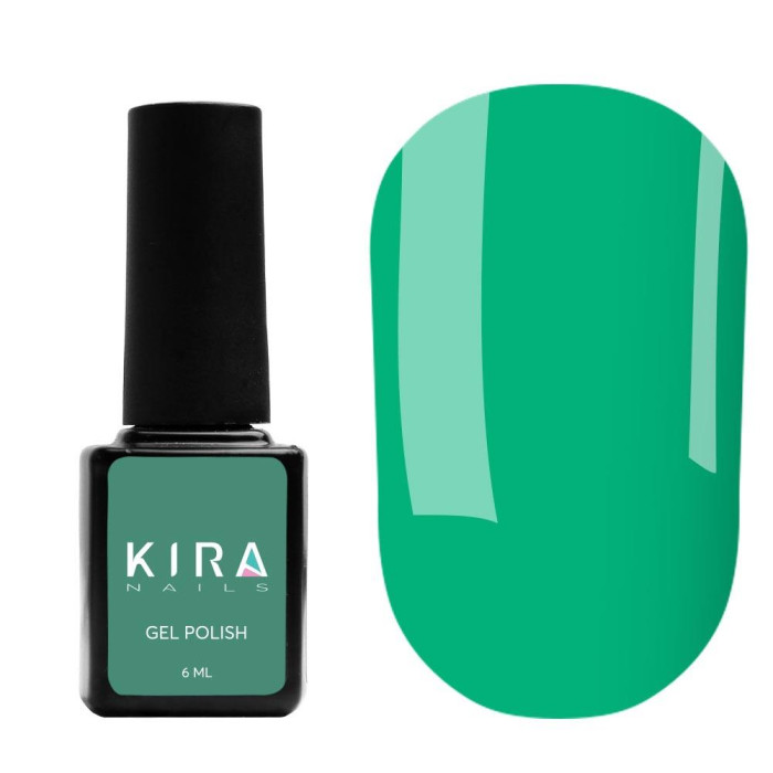 Гель-лак Kira Nails №028 (зелений, емаль), 6 мл