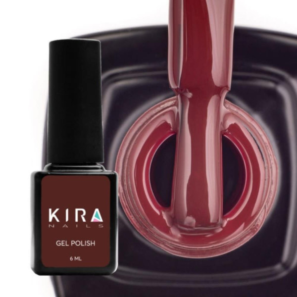 Гель-лак Kira Nails №039 (коричнево-красный, эмаль), 6 мл