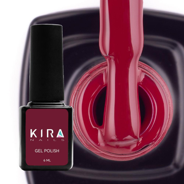 Гель-лак Kira Nails №061 (темный малиновый, эмаль), 6 мл