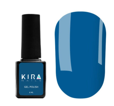 Гель-лак Kira Nails №080 (темно-блакитний, емаль), 6 мл