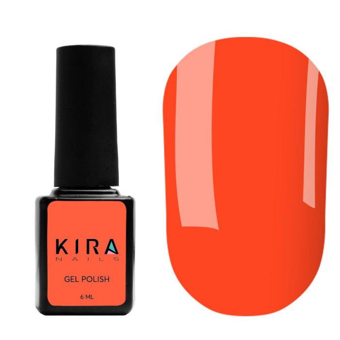 Гель-лак Kira Nails №106 (світло-кораловий, емаль, неоновий), 6 мл