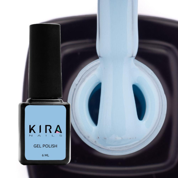 Гель-лак Kira Nails №130 (нежно-голубой, эмаль), 6 мл