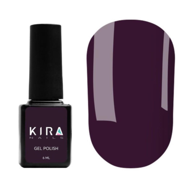 Гель-лак Kira Nails №153 (темный баклажан, эмаль), 6 мл