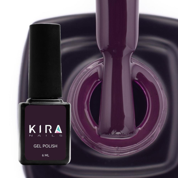 Гель-лак Kira Nails №153 (темный баклажан, эмаль), 6 мл