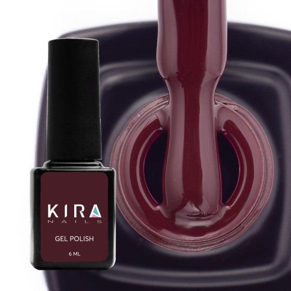 Гель-лак Kira Nails №154 (темно-коричневый, эмаль), 6 мл
