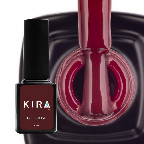 Гель-лак Kira Nails №034 (темный красный, эмаль), 6 мл