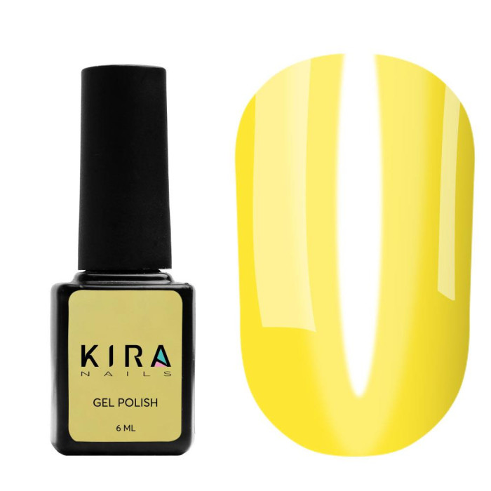 Гель-лак Kira Nails Vitrage №V02 (желтый, витражный), 6 мл