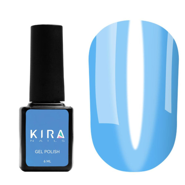 Гель-лак Kira Nails Vitrage №V08 (голубой, витражный), 6 мл
