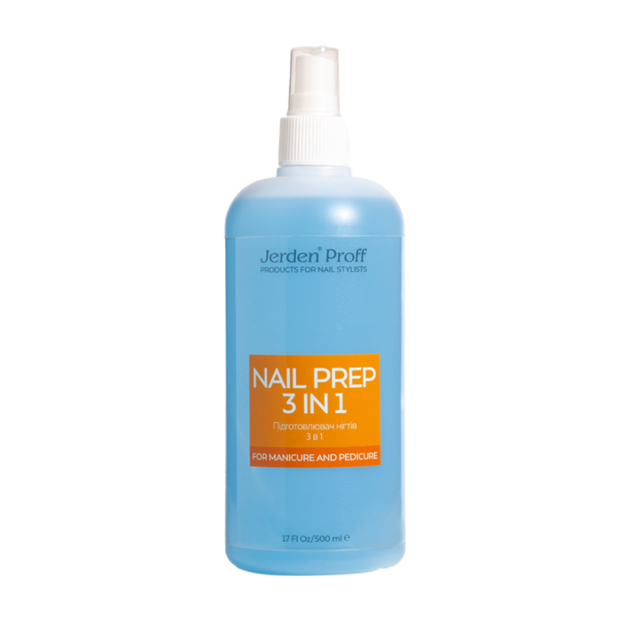 Jerden Proff Nail Prep - Підготовник нігтя 3 в 1 (знежирення, дегідрація, антисептик), 500 мл