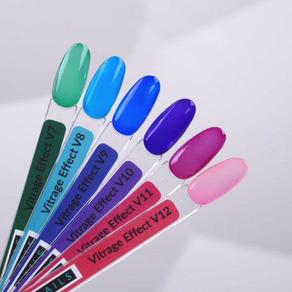 Гель-лак Kira Nails Vitrage №V07 (зелений темний, вітражний), 6 мл