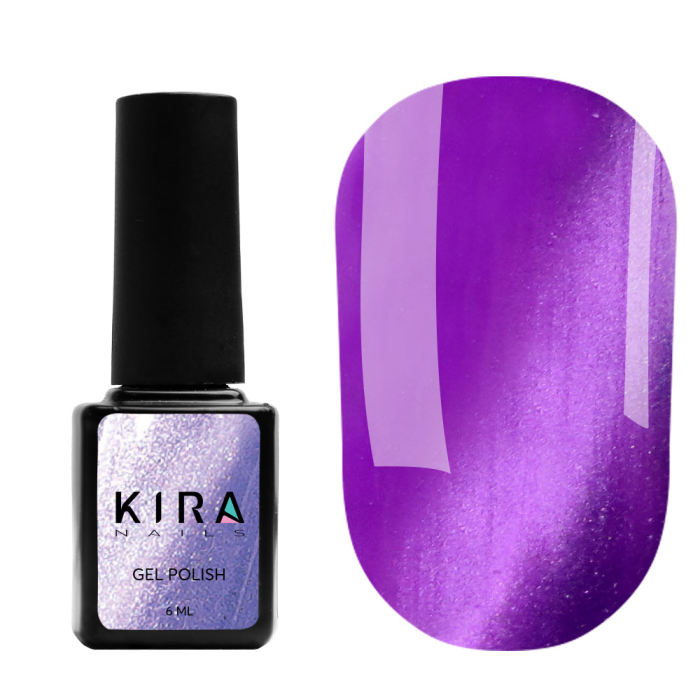 Гель-лак Kira Nails Cat Eye №006 (фіолетовий, магнітний), 6 мл
