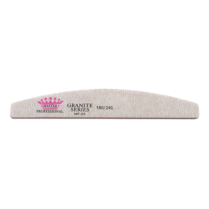 Пилка для нігтів Master Professional 180/240 Granite Series, півколо (MF-23)