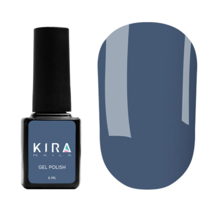 Гель-лак Kira Nails №161 (темный сине-лазурный, эмаль), 6 мл