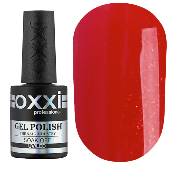 Гель-лак OXXI Professional №139, червоний з мікроблиском, 10 мл