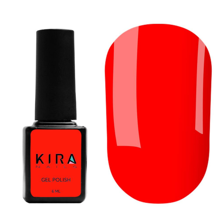 Гель-лак Kira Nails №166 (пикантно красный, эмаль), 6 мл