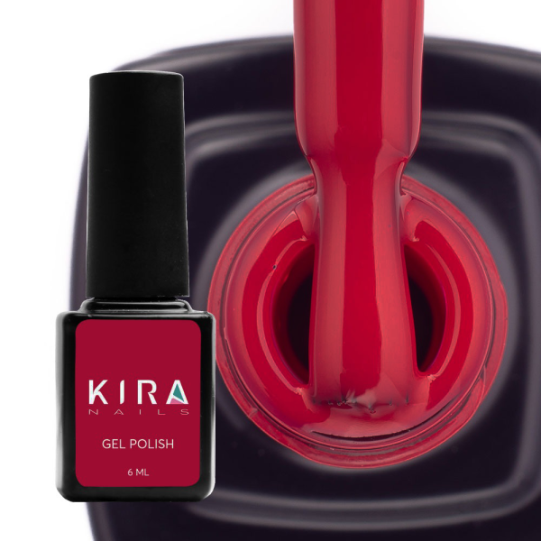 Гель-лак Kira Nails №164, (світлий ягідно-червоний, емаль), 6 мл