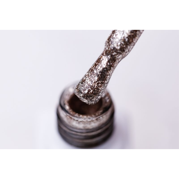 Гель-лак Molekula Diamond №512, серебристый зеркальный перламутр, 6 мл