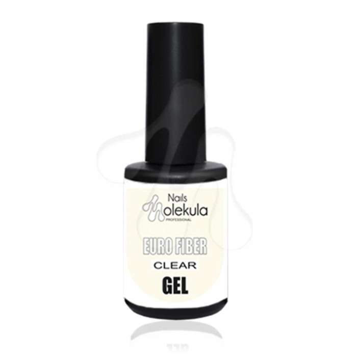Molekula Euro Fiber Gel Clear - гель для укрепления ногтевой пластины, прозрачный, 12 мл