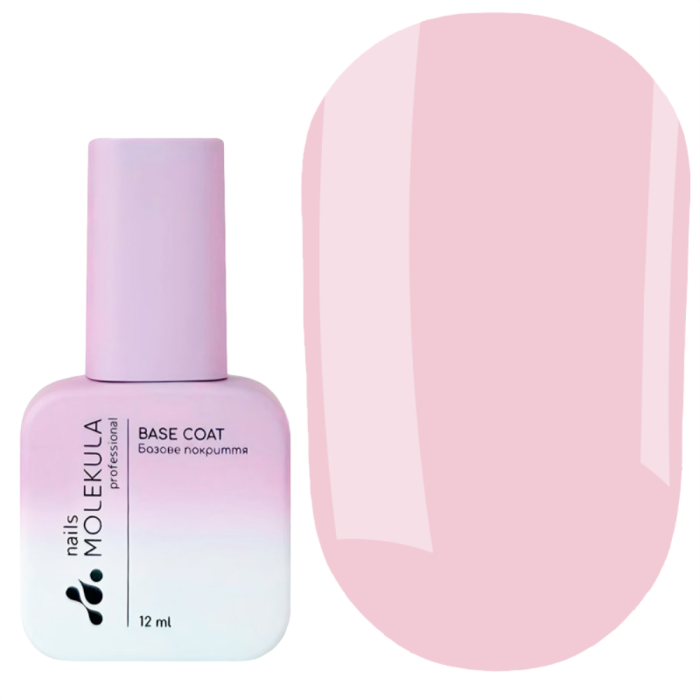 База камуфлююча Molekula Base Coat Nude Hued ML1207, рожева, 12 мл