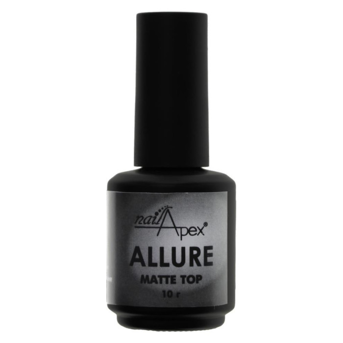 Nailapex Allure Matte Top - матовий топ без липкого шару, 10 мл