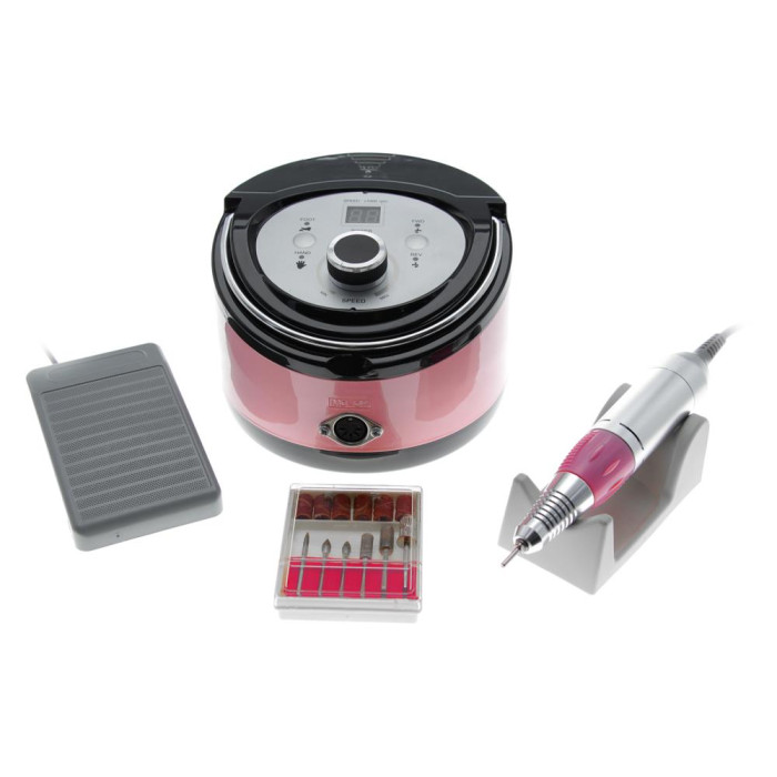 Фрезер для манікюру та педикюру Nail Drill Set ZS-606 35000 оборотів 65 Вт рожевий