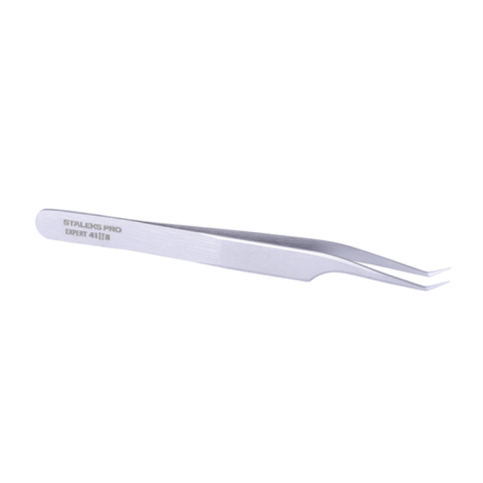 Пинцет профессиональный для ресниц Staleks Pro Expert 41 Type 8 (mini L)