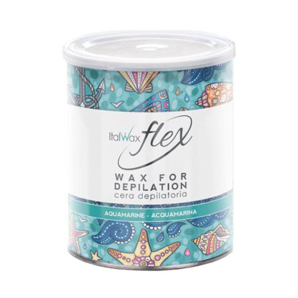 Віск для депіляції у банку ItalWax Flex Aquamarine - аквамарин, 800 мл