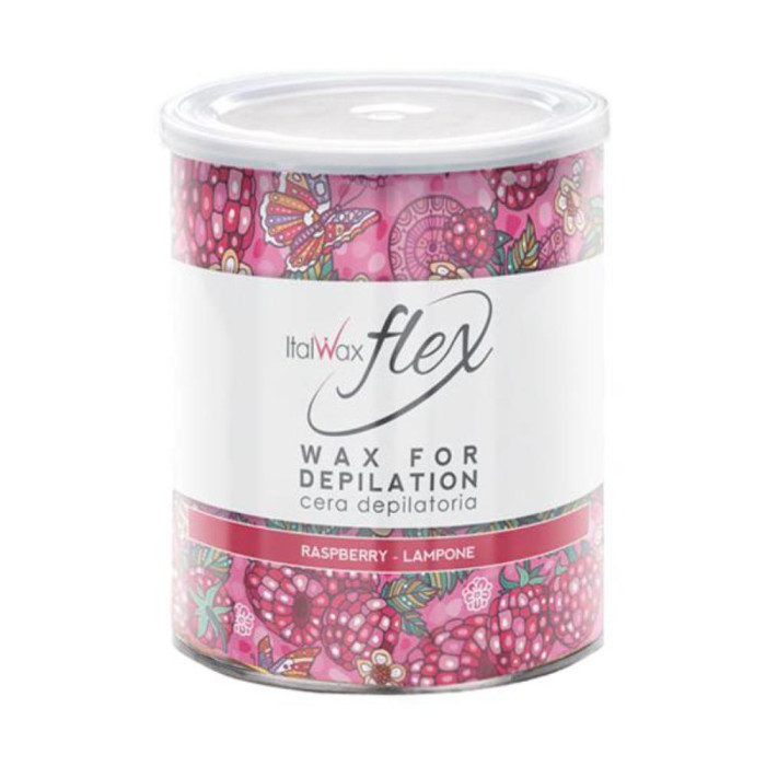 Віск для депіляції у банку ItalWax Flex Raspberry - малина, 800 мл