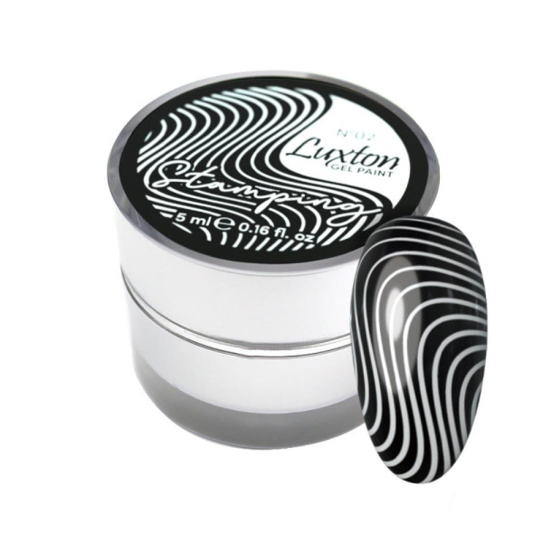 Гель-фарба для стемпінгу Luxton Stamping Gel Paint №02 (біла), 5 мл