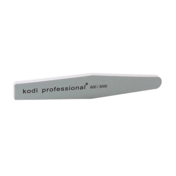 Шліфувальник-полірувальник для нігтів Kodi Professional 600/3000 сірий, ромб