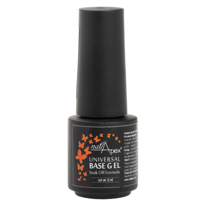 Nailapex Universal Base Gel Soak Off Formula - густа каучукова база універсальна, 6 мл