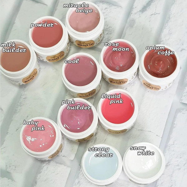 Nailapex Snow White Builder Gel - моделюючий крем (гель-желе) білий, 30 мл