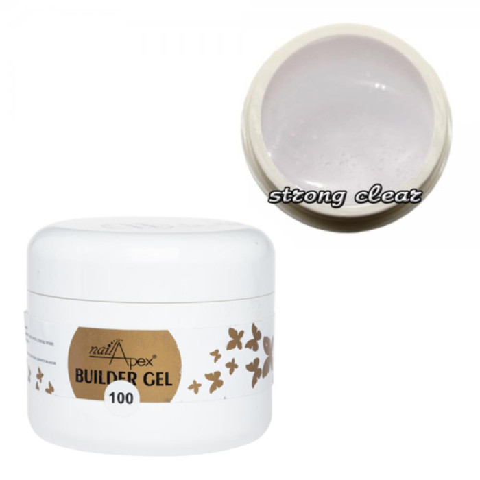 Nailapex Strong Clear Builder Gel - гель для нарощування без опила прозорий, 100 мл