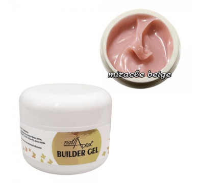 Nailapex Miracle Beige Builder Gel - моделюючий крем (гель-желе), 30 мл