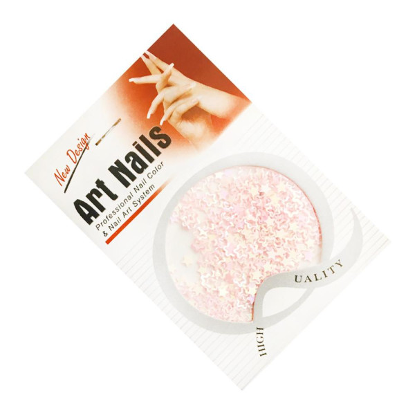 Пустые звезды с отливом Art Nails, розовые