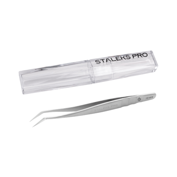 Пінцет професійний для вій Staleks Pro Expert 41 Type 9 (L-подібний, 35')