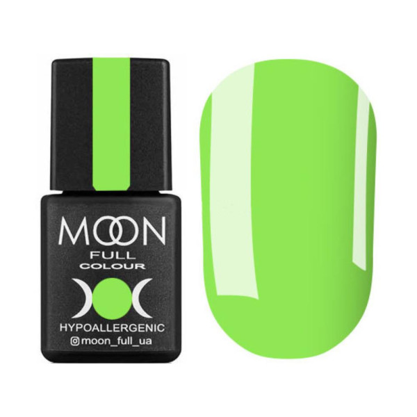 Гель-лак Moon Full Neon №701, світло-салатовий, неон, 8 мл