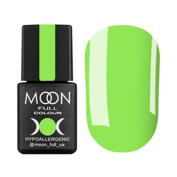 Гель-лак Moon Full Neon №701, світло-салатовий, неон, 8 мл