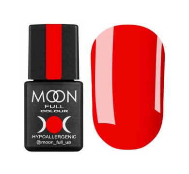 Гель-лак Moon Full Neon №708, яскраво-червоний, неон, 8 мл